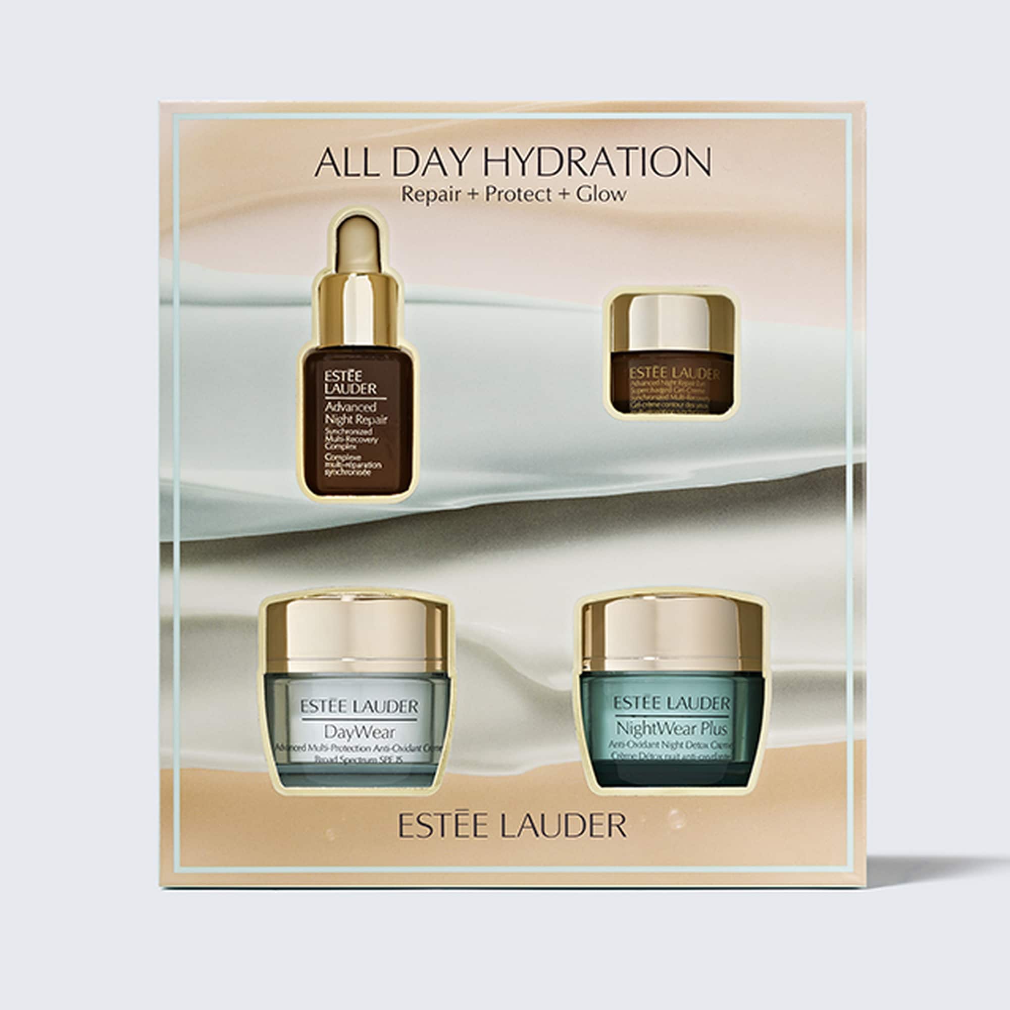 ESTEE LAUDER アイケアセット　新品 All Day Hydration Skincare Starter Gift Set Repair + Protect +